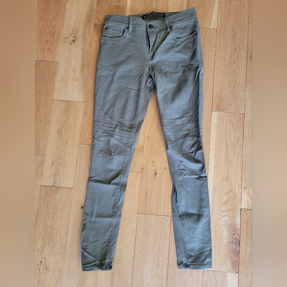 Mid rise motorcycle jeans